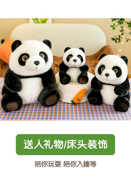Simüle Edilmiş Oturan Dev Panda Peluş , Yumuşak ve Sevimli Tombul Panda (Yurt Dışından)