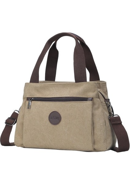 Bayan Vintage Orta Kanvas Omuz Çantası Messenger Cüzdan (Yurt Dışından)