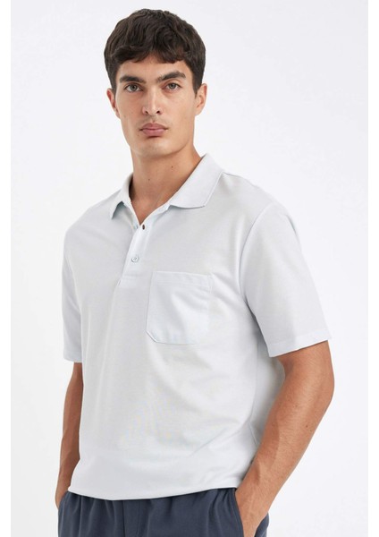 Regular Fit Basic Düz Kısa Kollu Pike Polo Tişört X7133AZ24SM