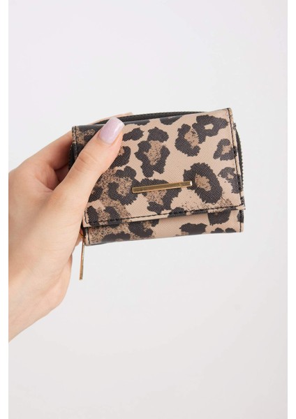 Kadın Leopar Desenli Suni Deri Cüzdan fiyatları