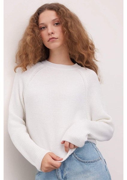 Coool Regular Fit Bisiklet Yaka Basic Düz Triko Kazak L2567AZ24WN