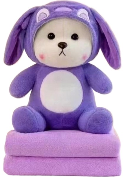 Yeni Lilly Bear Kurumi Peluş Oyuncağa Dönüşüyor Çıkarılabilir Şapka Oyuncak Çok Işlevli Klima Yorgan (Yurt Dışından)