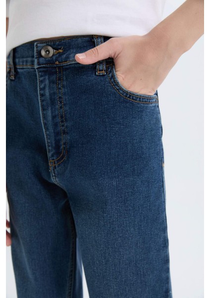 Erkek Çocuk Loose Fit Düz Paça Basic Düz Jean Pantolon C3698A824WN