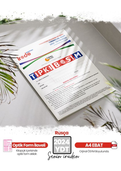 2024 Yks Ydt Rusça Ösym Çıkmış Soru Tıpkı Basım Deneme Paketi 6lı Optik Formlu