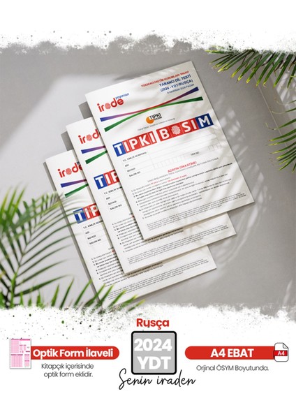 2024 Yks Ydt Rusça Ösym Çıkmış Soru Tıpkı Basım Deneme Paketi 6lı Optik Formlu modelleri