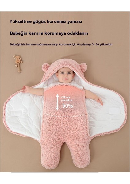 Bebek Yorganı, Bebek Battaniyesi, Kalınlaştırılmış, Taklit Kuzu Kürkü, Sonbahar ve Kış Aylarında 0-12 Yaş Arası Bebekler Için Uygundur (Yurt Dışından) indirimleri