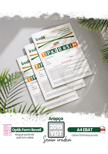 2019 YDT ÖSYM Çıkmış Soru Arapça Tıpkı Basım Çözümlü Deneme Kitapçığı modelleri