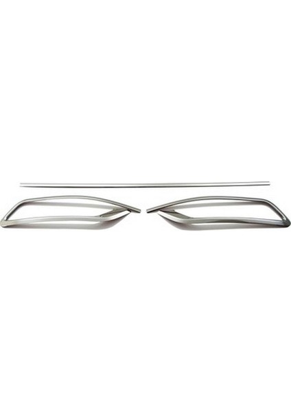 Volkswagen Passat B-8,5 2019 ve Üzeri Krom Egzoz Çerçevesi 3 Parça Paslanmaz Çelik