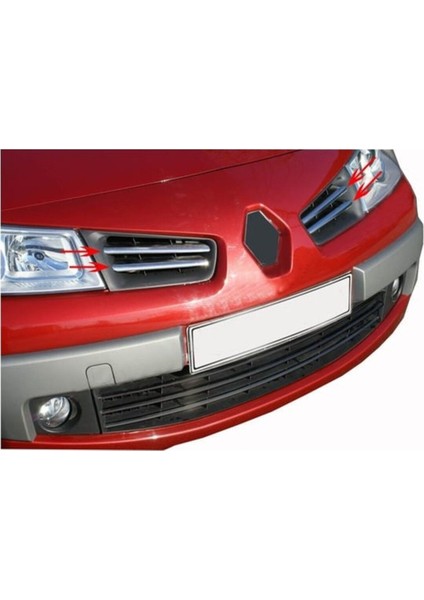 Renault Megane-2 2007-2010 Model Arası Krom Ön Panjur 4 Parça Paslanmaz Çelik fiyatları