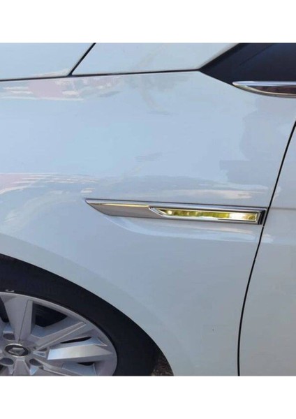 Renault Megane-4 2021 ve Üzeri Modeller Krom Çamurluk Çıtası 2 Parça Paslanmaz Çelik