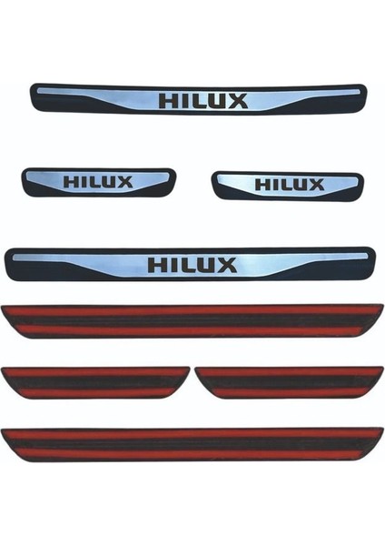 Hılux Kapı Eşiği 2004-2015 New Krom Kapı Eşiği 4 Parça Paslanmaz Çelik