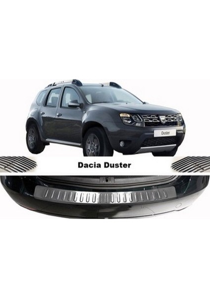 Dacia Duster 2010-2017 Model Arası Krom Arka Tampon Üstü Paslanmaz Çelik