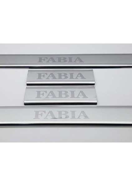 Skoda Fabia 2000-2007 Modeller Arası Krom Kapı Eşiği 4 Parça Paslanmaz Çelik