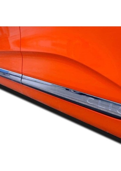 Renault Clio 5 2019 ve Üzeri Krom Yan Kapı Çıtası 4 Parça Paslanmaz Çelik