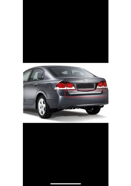 Honda Civic Fd6 Kasa 2006-2011 Modeller Arası Krom Bagaj Alt Çıtası Paslanmaz Çelik