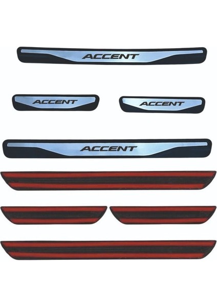 Accent Blue Kapı Eşiği 2011 ve Üzeri New Krom Kapı Eşiği 4 Parça Paslanmaz Çelik fiyatları