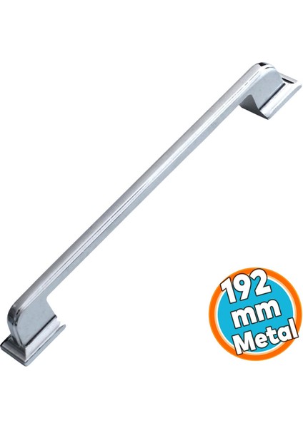 Metal Mutfak Mobilya Çekmece Mutfak Dolap Dolabı Kulpları Kapak 192 mm Krom