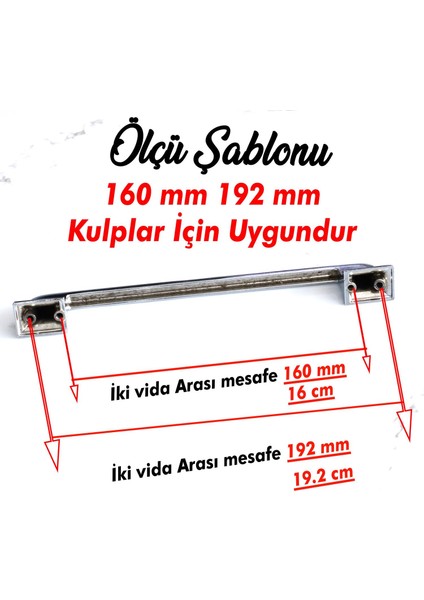 Metal Mutfak Mobilya Çekmece Mutfak Dolap Dolabı Kulpları Kapak 192 mm Krom modelleri