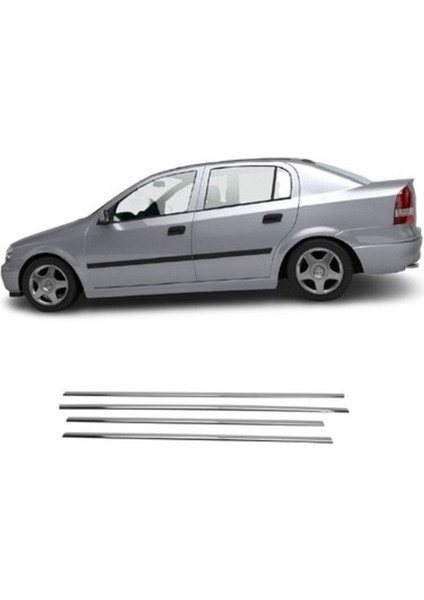 Opel Astra G Kasa 1998-2003 Modeller Arası Krom Cam Çıtası 4 Parça Paslanmaz Çelik fiyatları