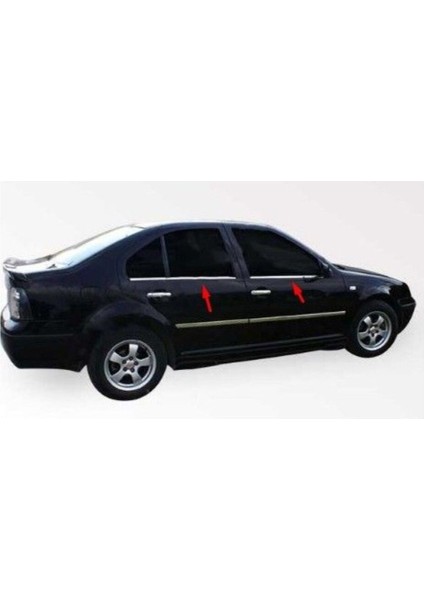 Vw Bora 1998-2004 Modeller Arası Krom Cam Çıtası 4 Parça Paslanmaz Çelik