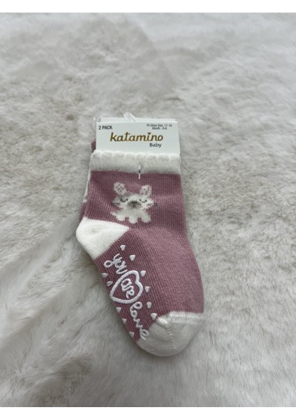 Kimso Abs Li Ikili Kız Bebek Çorap