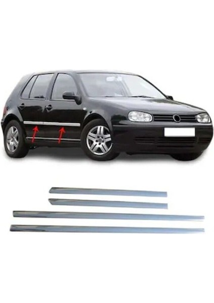 Vw Golf-4 1998-2004 Model Arası Krom Yan Kapı Çıtası 4 Parça Paslanmaz Çelik fiyatları