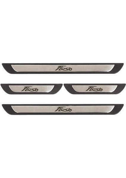Fiesta 2002-2008 Old Krom Kapı Eşiği 4 Parça Paslanmaz Çelik