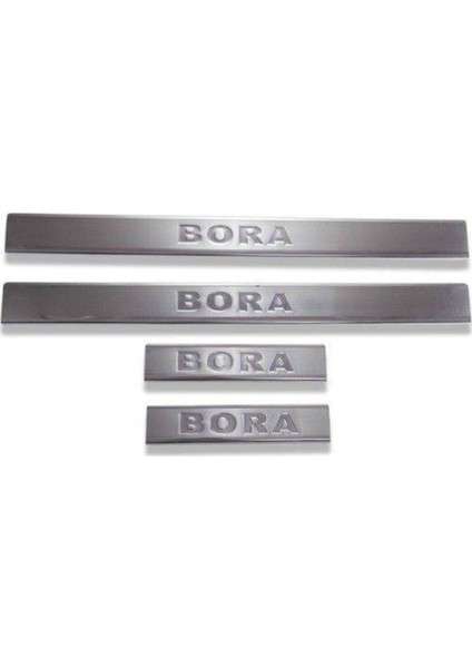 Volkswagen Bora 1998-2004 Krom Kapı Eşiği 4 Parça Paslanmaz Çelik