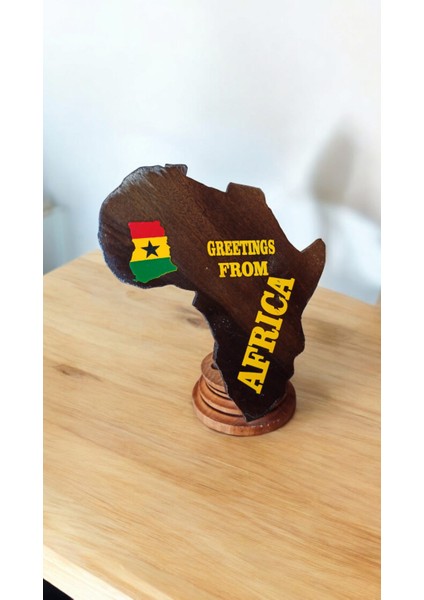 Vintage Greetings From Afrıca Temalı Ahşap Kalemlik Biblo