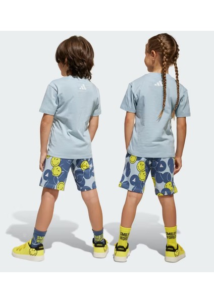 Kid's x Smileyworld Summerset Çocuk T-Shirt -Şort Takımı JJ3066