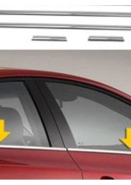 Chevrolet Cruze 2009+2012 Krom Cam Çıtası 6 Parça Paslanmaz Çelik