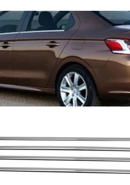 Peugeot 301 2012-2023 Modeller Arası Krom Cam Çıtası 4 Parça Paslanmaz Çelik fiyatları