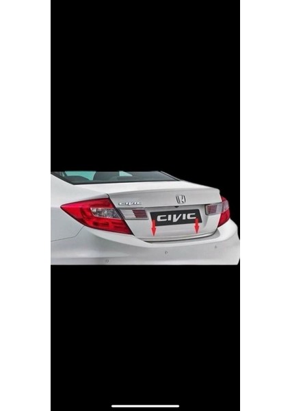 Honda Civic Fb7 Kasa 2012-2015 Modeller Arası Krom Bagaj Alt Çıtası Paslanmaz Çelik