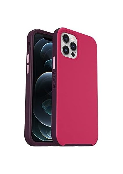 iPhone 12/iphone 12 Pro Slim Serisi Kılıf, Magsafe ile Uyumlu, Darbeye Dayanıklı, Düşmeye Dayanıklı, Ultra Ince, Koruyucu Kılıf, Askeri Standartlara Göre 3 Kez Test Edilmiştir, Pembe/mor