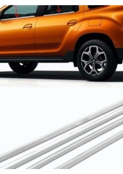 Dacia Duster 2018-2019-2020-2021-2022 Krom Cam Çıtası 4 Parça Paslanmaz Çelik fiyatları