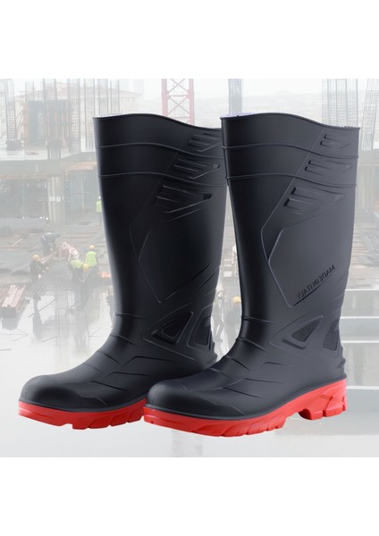 Uzun Çizme Iş Güvenlik Çizmesi Numara 39 Inşaat Tarım Bahçe Kimya Petrol Çiftilik Gaz 36 cm fırsatları