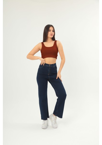 Fitilli Görünümlü Askılı Kalın Esnek Örme Basıc Crop fırsatları