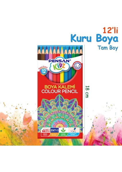 Pensan 5 Li Boyama Seti - (12'li Kuruboya, 12'li Suluboya, 12'li Keçeli , 8'li Pastel ) modelleri