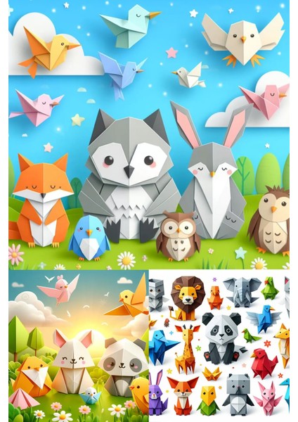 Hayal Origami Kağıt Seti 20*20 cm özel set 24 adetli