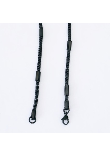 Çelik Zincir Kolye Siyah Unisex 60CM fiyatları