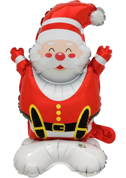 Ayaklı Küçük Oturan Noel Baba Folyo Balon Yılbaşı Folyo Balonu Süsü fiyatları