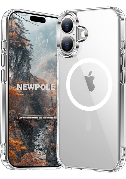 iPhone 16 Plus Için Magsafe ile Uyumlu Kılıf Şeffaf Darbelere Dayanıklı Sararma Karşıtı Yükseltilmiş Lens Çerçevesi Güçlü Manyetik Tutuşlu Apple iPhone 16 Plus Için Magsafe ile Uyumlu Kılıf