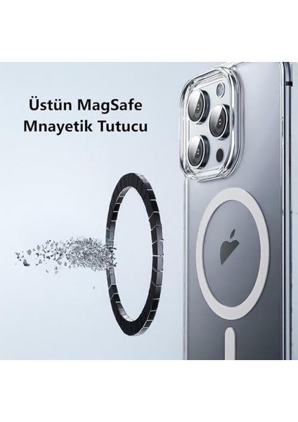 iPhone 16 Plus Için Magsafe ile Uyumlu Kılıf Şeffaf Darbelere Dayanıklı Sararma Karşıtı Yükseltilmiş Lens Çerçevesi Güçlü Manyetik Tutuşlu Apple iPhone 16 Plus Için Magsafe ile Uyumlu Kılıf