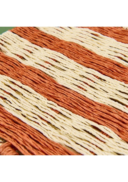 Deco Varese Dekoratif Kutu - Turuncu / Krem - 18X18X5 cm