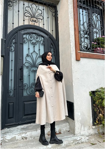 Kadın Kaşe Pelerin Panço modelleri