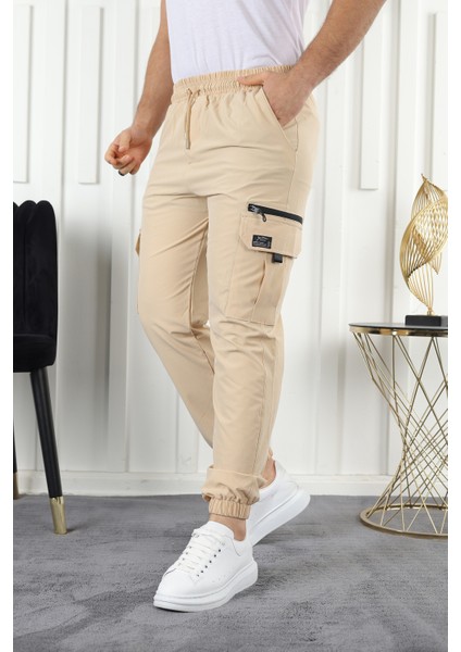 Paraşüt Kumaş Lastik Paça Fermuar Detaylı Jogger Pantolon