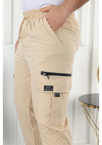 Paraşüt Kumaş Lastik Paça Fermuar Detaylı Jogger Pantolon