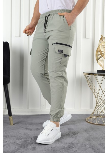 Paraşüt Kumaş Lastik Paça Fermuar Detaylı Jogger Pantolon