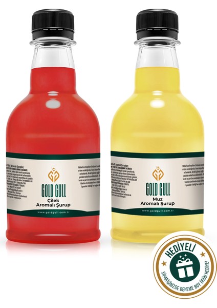 Çilek & Muz Aromalı Kahve & Meyve Şurubu 2 x 300 ml