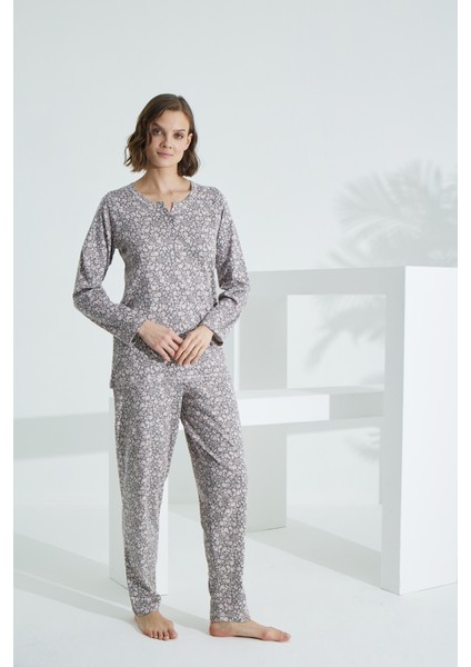 Angelique Pamuk Uzun Kol Kadın Pijama Takımı 21505 fiyatları